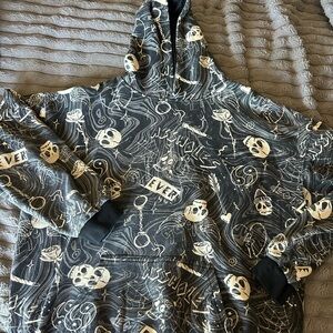 Black and White Graphic Hoodie